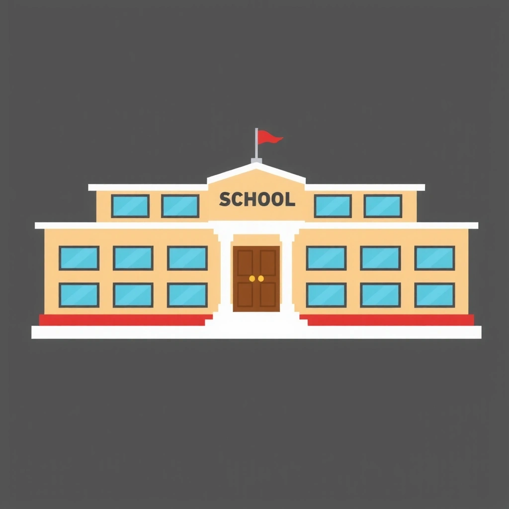 School building icon